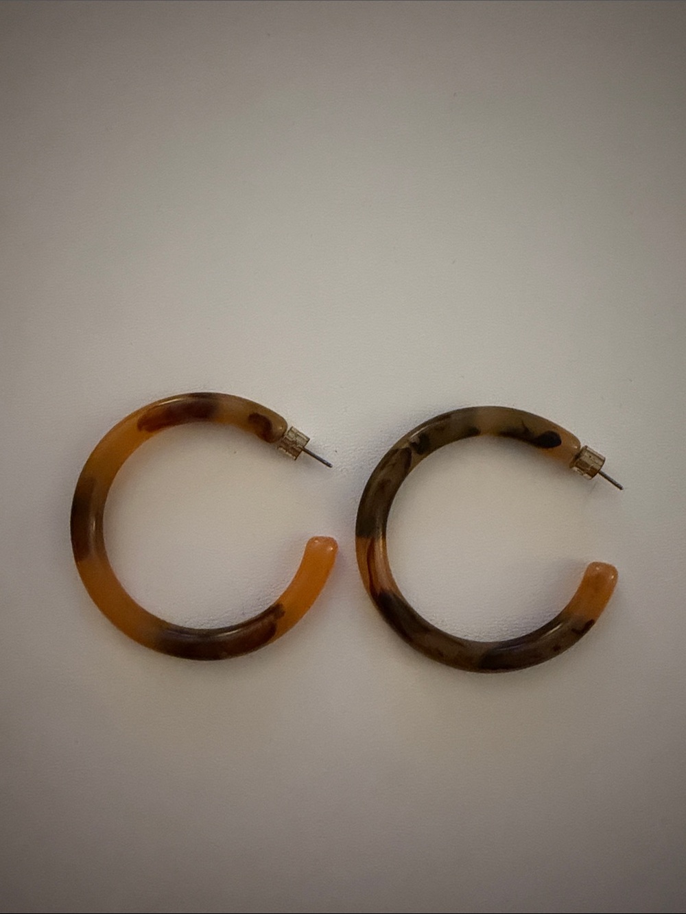 Tortoiseshell Hoop Earrings